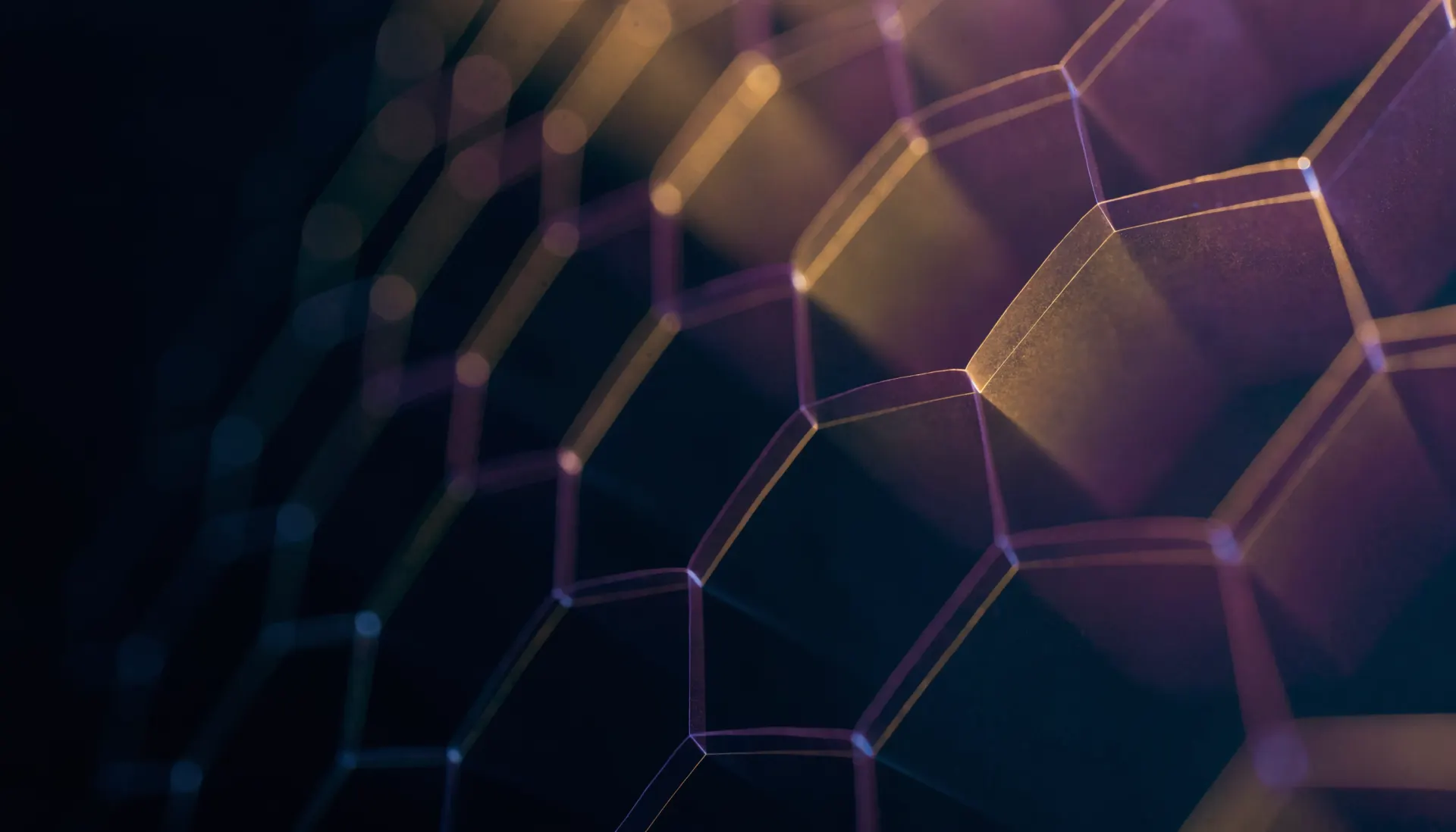 Plum and brass hexagonal lattice of light